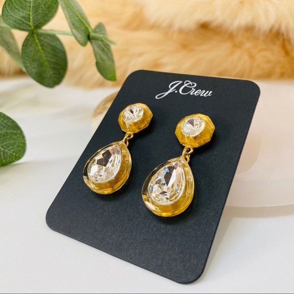 J. CREW Pear-shaped Stone Drop Earrings - Picture 6 of 7
